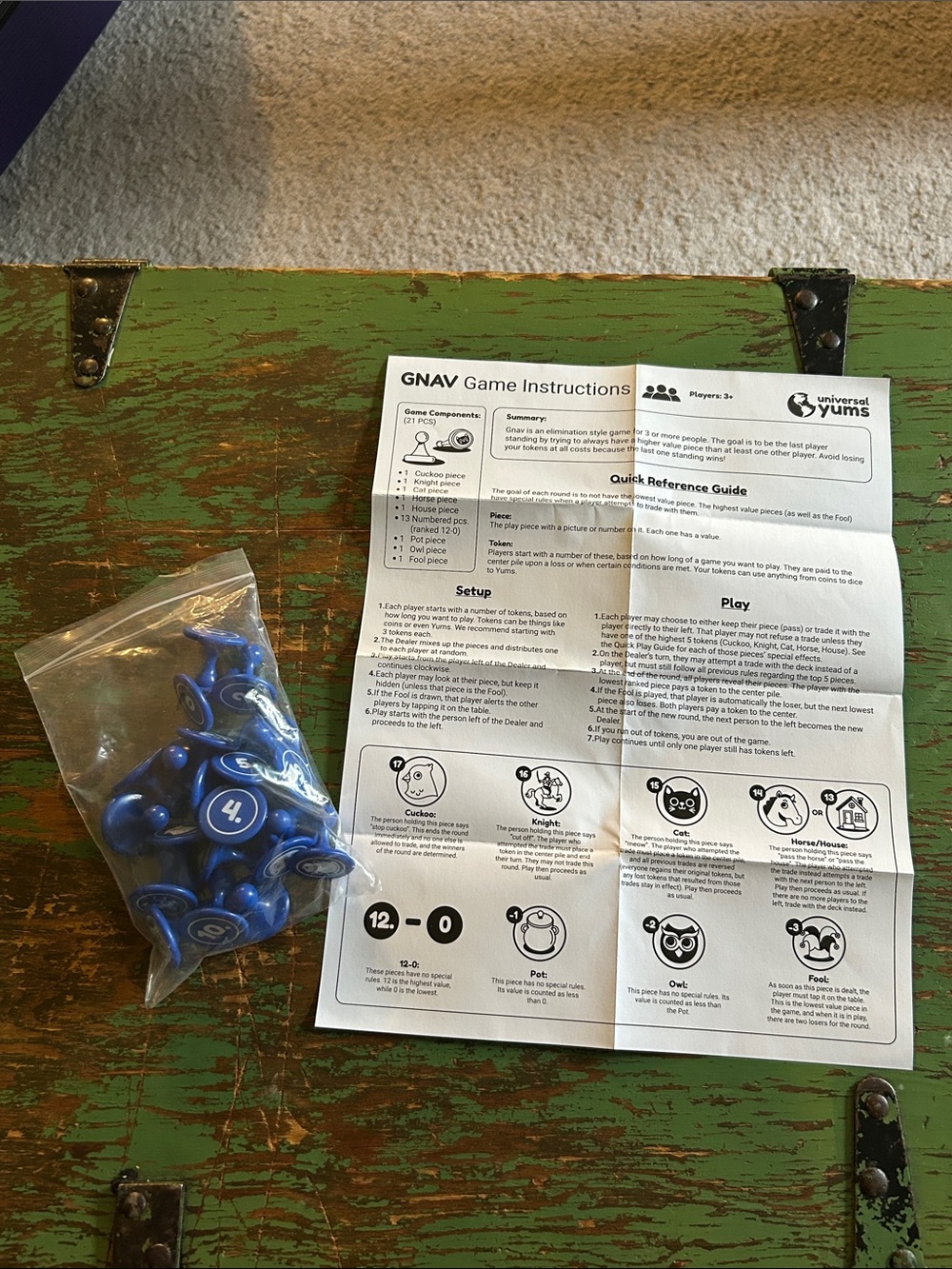 New, Unused Gnav Game Set